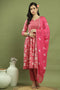 Women's Pure Cotton Floral Printed Kurta & Pant With Dupatta