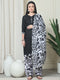 Black Cotton Blend Printed Plus Size Ready to Wear Patiala Salwar Suit