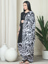 Black Cotton Blend Printed Plus Size Ready to Wear Patiala Salwar Suit