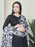 Black Cotton Blend Printed Plus Size Ready to Wear Patiala Salwar Suit