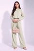 OffWhite Lycra Solid Oversized Strachable Coords Set