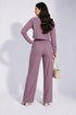 Pink Lycra Solid Oversized Strachable Coords Set