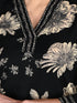 Black Cotton Blend Floral Block Printed Kurta & Pant With Dupatta