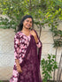 Maroon Mystique Floral Printed Kurta & Pant with Dupatta