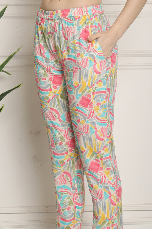 Rayon Floral Printed Co-ords Set