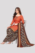Orange Cotton Blend Printed Unstitched Salwar Suit Material