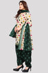 Cream Cotton Blend Printed Unstitched Salwar Suit Material