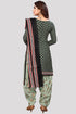 Green Cotton Blend Printed Unstitched Salwar Suit Material