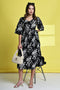 Classic Floral Harmony Pure Cotton Jaipuri Printed Western Dress