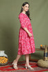Pink Pure Cotton Jaipuri Printed Western Dress