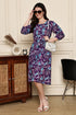 Purple Petal Play Cotton Jaipuri Printed Dress