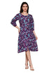Purple Petal Play Cotton Jaipuri Printed Dress