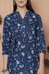 Blue Pure Cotton Floral Printed Tunic