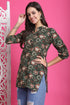 Green Pure Cotton Floral Printed Tunic