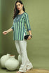 Blue & Green Women Pure Cotton Jaipuri Printed Tunic