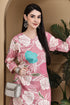 Pink Cotton Floral Printed Kurta With Pant