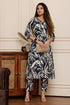 Midnight Waves Cotton Botanical Floral Printed Kurta With Pant