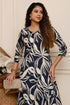 Midnight Waves Cotton Botanical Floral Printed Kurta With Pant
