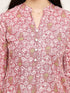 Stylish pink Jaipuri Printed Kurta With Pant