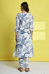 Blue Blossom Jaipuri Ensemble Kurta With Pant