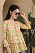 Yellow Pure Cotton Jaipuri Printed Short Top