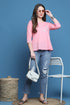Light Pink Pure Cotton Patch Work Embroidered Short Top