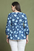 Blue Pure Cotton Jaipuri Printed Short Top