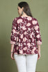 Wine Pure Cotton Jaipuri Printed Short Top
