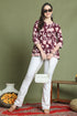Wine Pure Cotton Jaipuri Printed Short Top