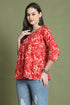 Red Pure Cotton Jaipuri Printed Short Top