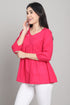 Women Pure Cotton Solid Short Top