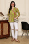 Green Vibe Chic Cotton Jaipuri Printed Short Top