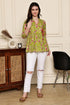 Green Vibe Chic Cotton Jaipuri Printed Short Top