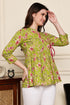 Green Vibe Chic Cotton Jaipuri Printed Short Top