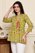 Green Vibe Chic Cotton Jaipuri Printed Short Top
