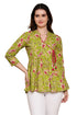 Green Vibe Chic Cotton Jaipuri Printed Short Top
