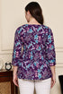 Purple Petal Bliss Cotton Jaipuri Printed Short Top