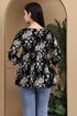Noir Petal Ensemble Cotton Jaipuri Printed Short Top