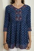 Blue Pure Cotton Jaipuri Printed Short Top