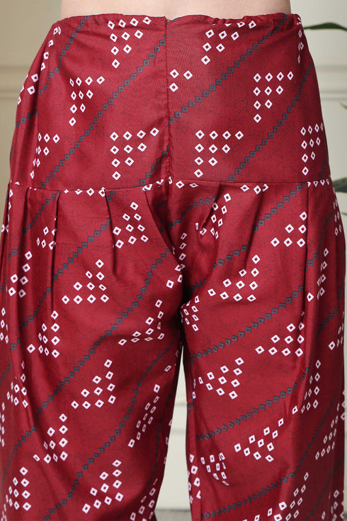 Grey Polyester Cotton Printed Salwar Suit with Dupatta