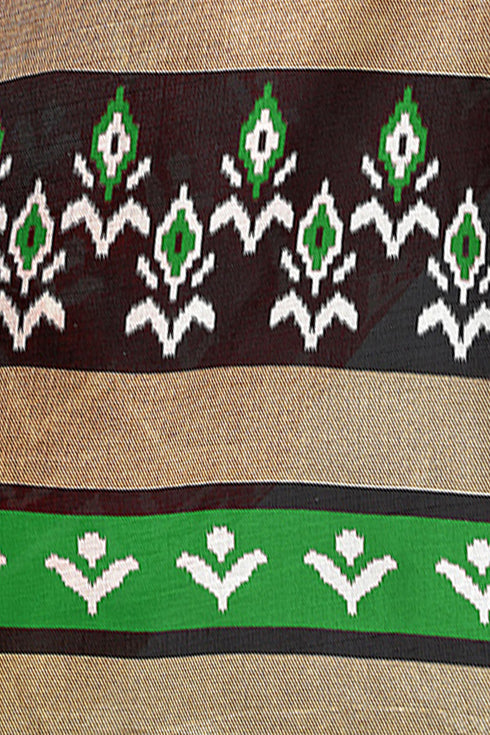 Green Mysore art silk saree Printed Traditional Saree With Blouse Piece