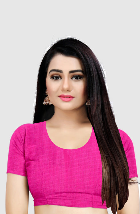 Pink And Purple Kota Doria Cotton Printed Traditional Saree With Blouse Piece