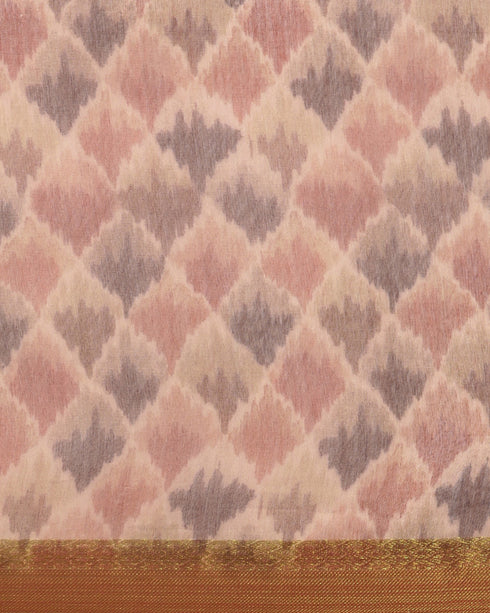 Multicolored Cotton Silk Digital Printed Traditional Saree With Blouse Piece