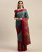 Sku Blue And Wine Kota Silk Jamdani Printed Traditional Saree With Blouse Piece