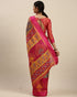 Blue And Pink Kota Silk Jamdani Printed Traditional Saree With Blouse Piece