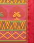Yellow And Red Kota Silk Jamdani Printed Traditional Saree With Blouse Piece