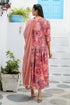 Gajari Pink Viscous Digital Printed Gown With Dupatta