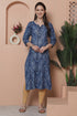 Women's Cotton Blend Foil Printed Kurti