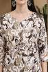 Off White & Brown Cotton Floral Printed Kurta & Pant With Dupatta