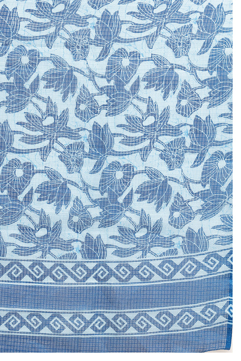 Women Cotton Blend Floral Printed Kurta & Pant With Dupatta